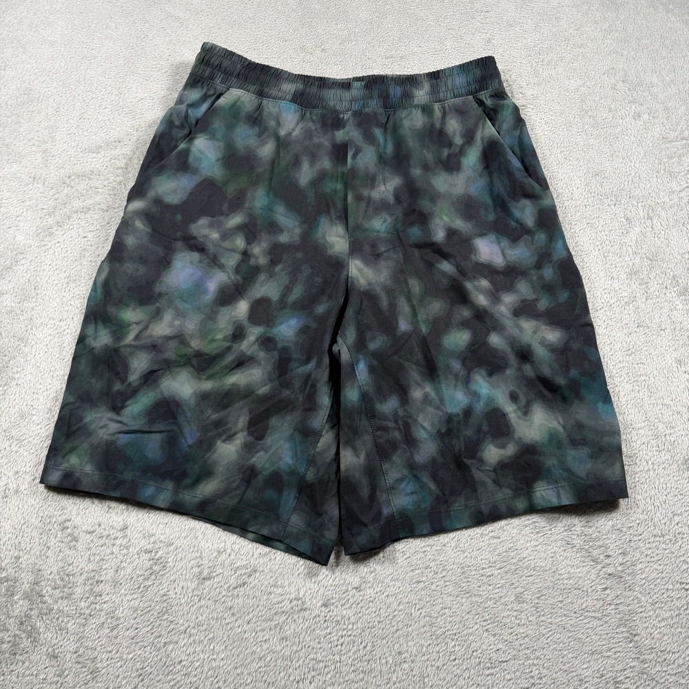 Lululemon‎ Pace Breaker Short 9" Mens Small Diamond Dye Blue Charcoal Black Gym